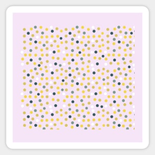 Playful Green and Yellow Dots Pattern Sticker